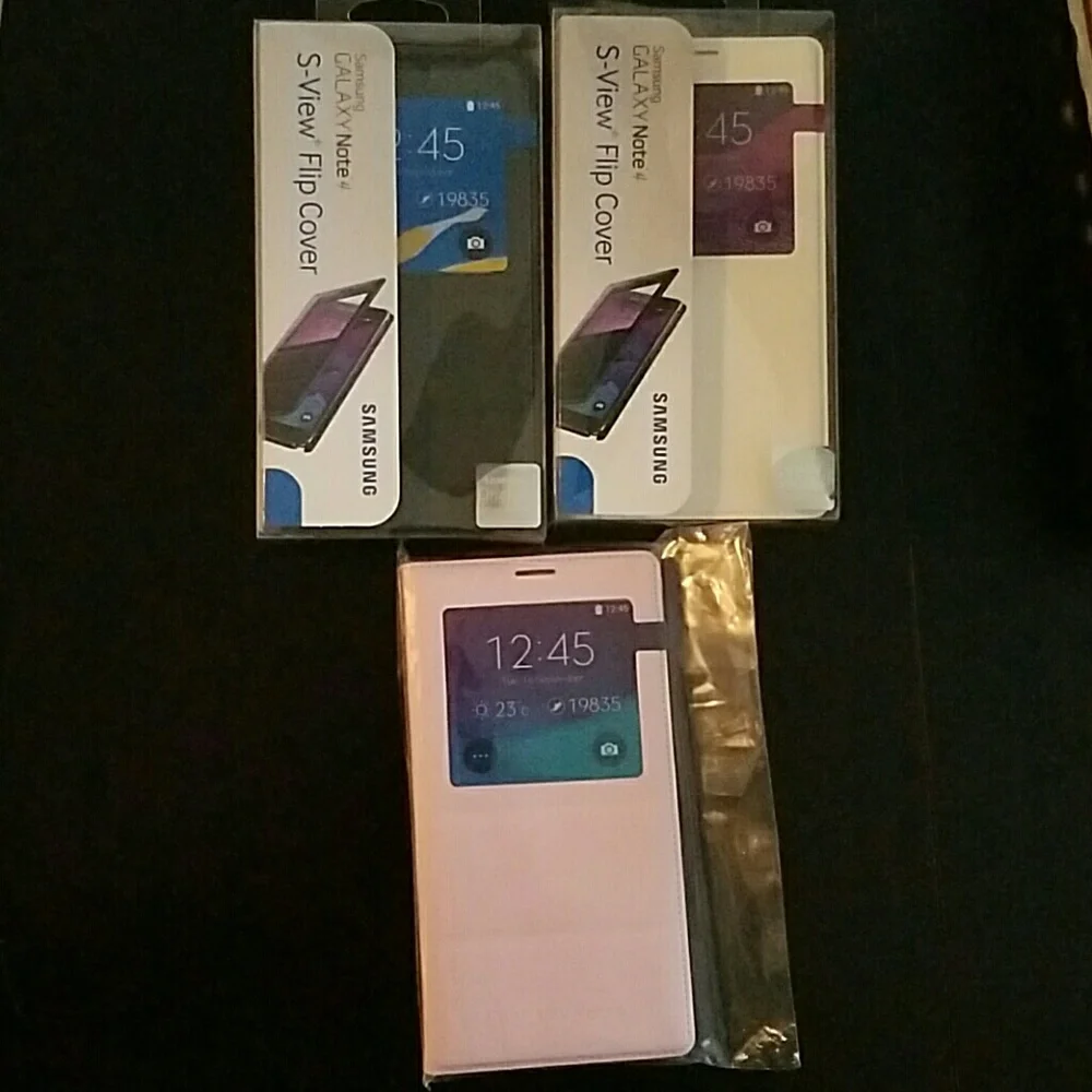 NEW☆Samsung S-View Flip Cover Note 4